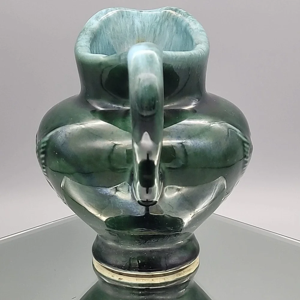 Hull Pottery Drip Glaze Eagle Small Pitcher‎ #F91 Green Vintage USA Americana